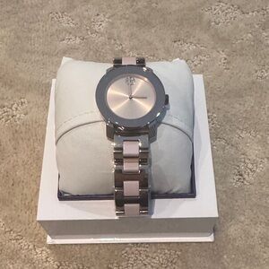 Elegant Pink and Silver Women's Watch